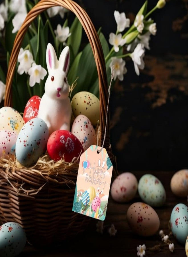 Topabel Easter Gift Tags,2x3 Inch Happy Easter Paper Tags with 32.8Ft String for DIY Present Wrapping Spring Party Decor,90 Pcs Per Pack - Image 4